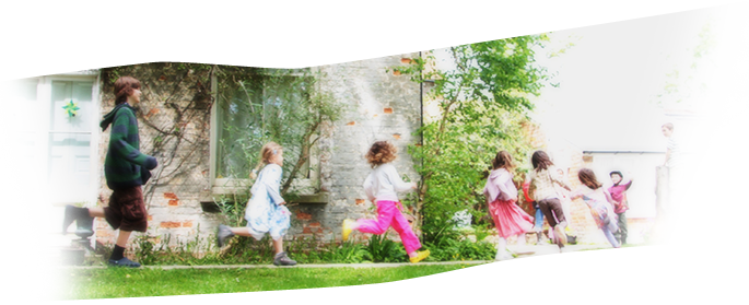 Children running with confidence